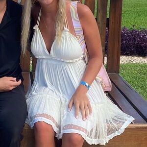 Cream halter neck Dress